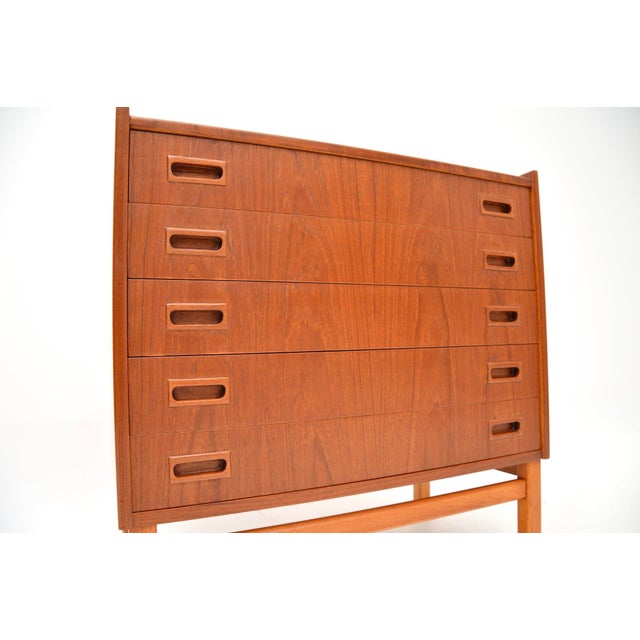 Vintage Danish Teak Chest of Drawers, 1960s For Sale - Image 9 of 11