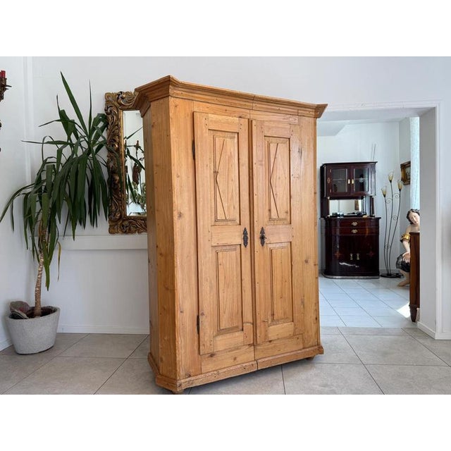 Baroque Farmhouse Cabinet in Softwood For Sale - Image 13 of 14