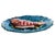Mid-Century Majolica fish platter Vallauris. Large fish in the center, seaweeds, shells. Nautical style. 14' W , 9.8' H