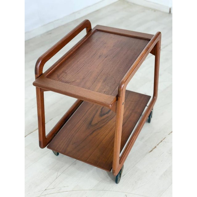 Mid-Century Danish Teak Serving Trolley from Sika Møbler, 1960s For Sale - Image 4 of 11