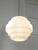 Mid-Century Italian Brass and Opaline Glass Pendant Lamp For Sale - Image 6 of 17