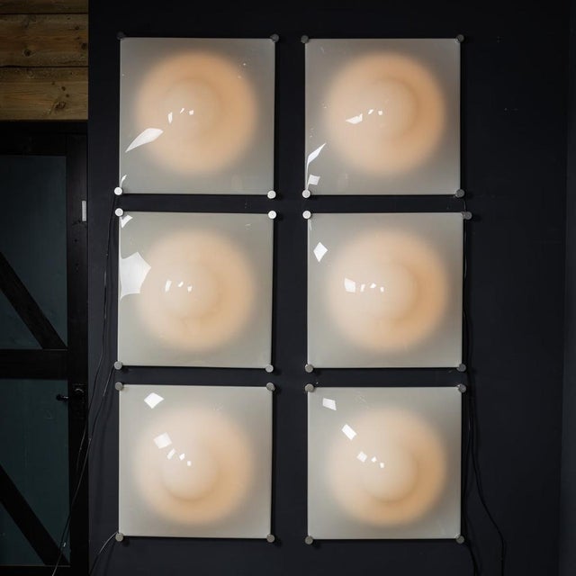 White Italian Dada Wall Lights frm iGuzzini, 1970s, Set of 6 For Sale - Image 8 of 10