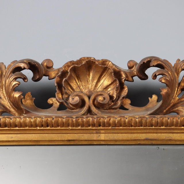 Baroque Style Carved and Gilded Mirror For Sale - Image 5 of 10