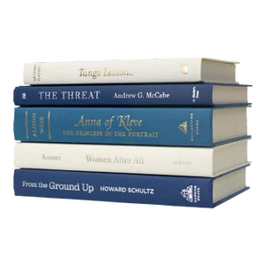 Decorative Books - Coast Book Stack - 5 Blue Books