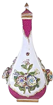Antique Porcelain Meissen Floral Decanter
