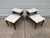 Wood Mid Century Modern Walnut and Faux Marble Two-Tiered Side End Tables- Set of 2 For Sale - Image 7 of 12