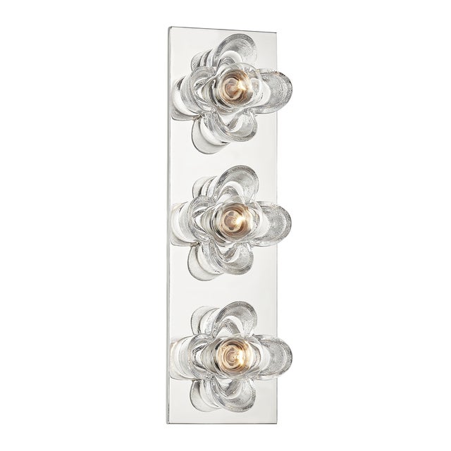 Mid-Century Modern Mitzi Shea 16.5 in. 3 Light Bath and Vanity in Polished Nickel Finish For Sale - Image 3 of 3