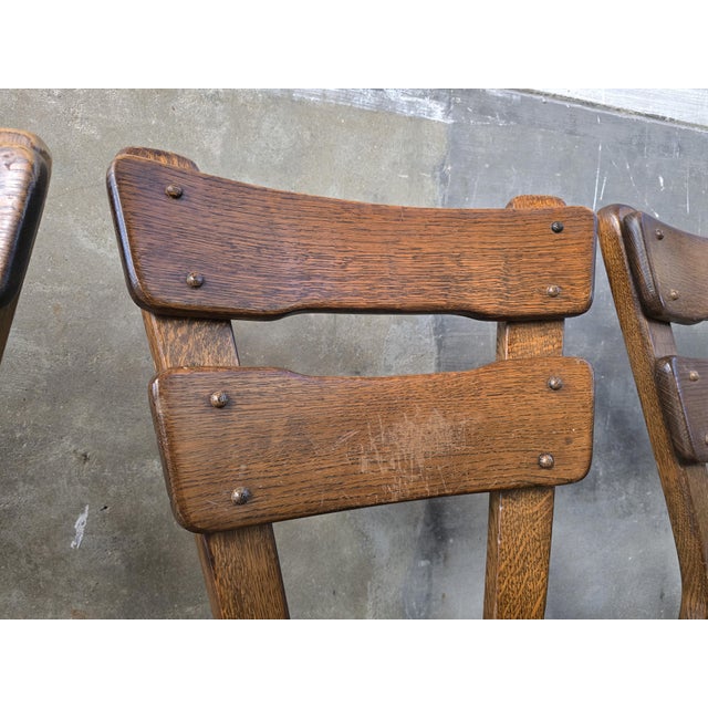 Brutalist Oak Dining Chairs, 1970s, Set of 4 For Sale - Image 14 of 18