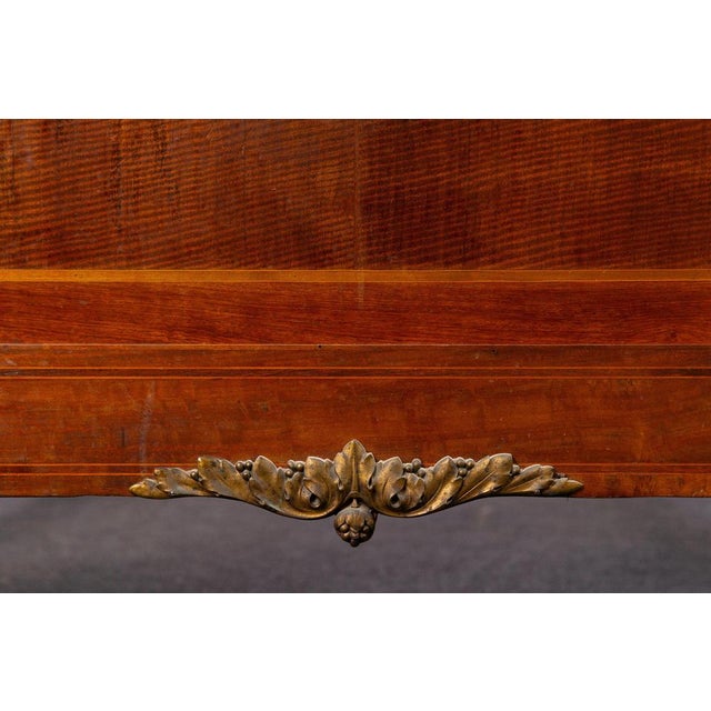 Wood Art Nouveau Double Bed in Mahogany For Sale - Image 7 of 16