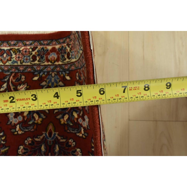 Fine Sarouk Runner 2’8” X 13’1” Rust Wool Traditional Hand-Knotted Oriental Rug For Sale - Image 11 of 13
