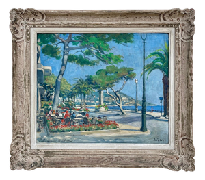 Paul Dominique Audfray, View of Nice, Oil on Canvas, Framed