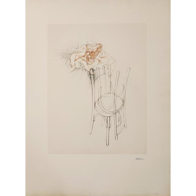 Hans Bellmer Erotic Scene II - 1971 Original engraving Proof bearing the signature stamp and justified EA in pencil. Sheet...