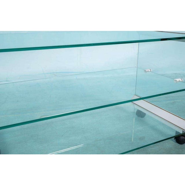 Vintage Bar Cart in Glass For Sale - Image 11 of 12