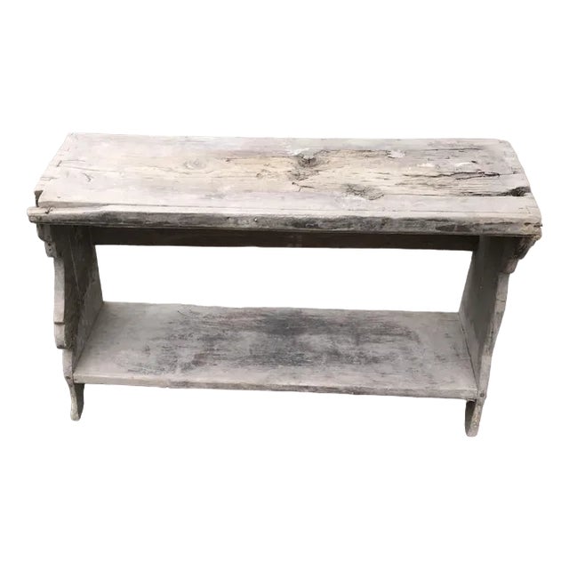 Small Antique Country Seat Bench For Sale