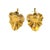 Gold Vintage 14k Gold Diamond Leaf Earrings, American Mid-Century Screw Back Clips, A Pair For Sale - Image 8 of 12