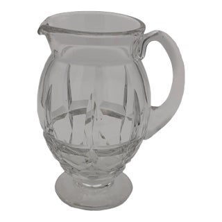 1930s Daum Crystal Footed Pitcher For Sale