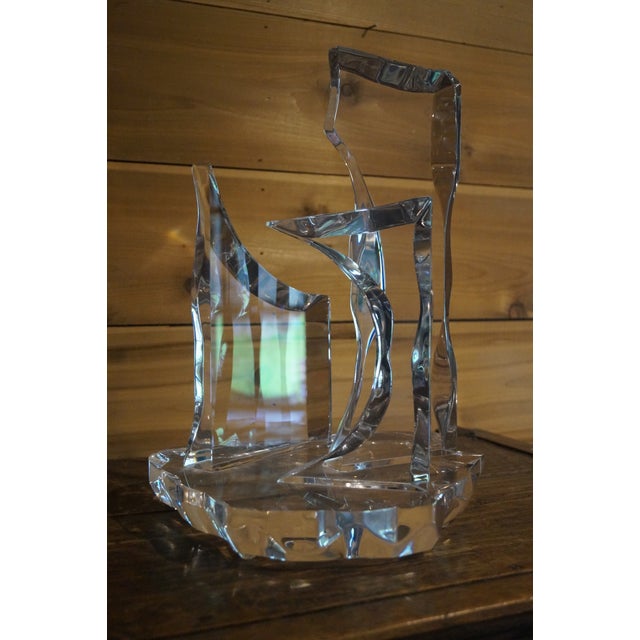 Transparent 1970s Eric Bauer Lucite Sculpture For Sale - Image 8 of 10