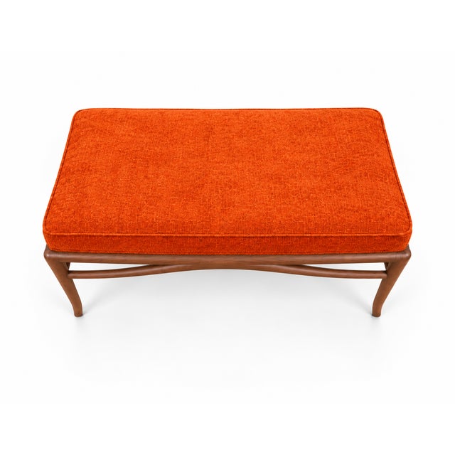 2000 - 2009 Mid Century Modern Ottomans - Pair For Sale - Image 5 of 6