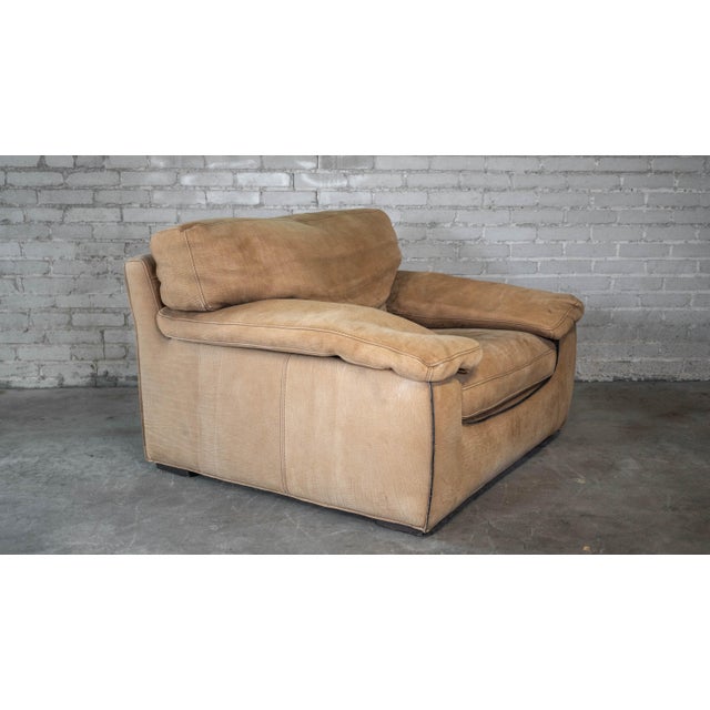 2000 - 2009 Roche Bobois for Tre Erre S.p.A. Buffalo Camel Leather Club Chair For Sale - Image 5 of 13