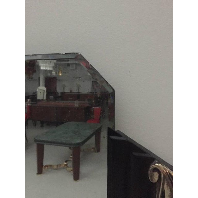 French Art Deco Black Lacquer and White Gold Mirrors - a Pair For Sale In New York - Image 6 of 9