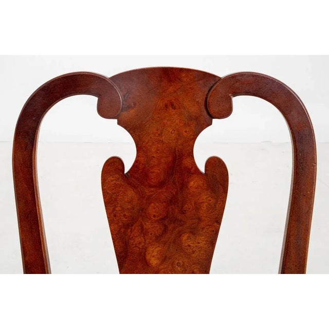 Wood Queen Anne Style Mahogany Open Armchair For Sale - Image 7 of 11