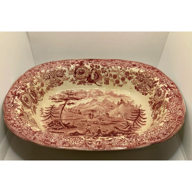 Red Early 1800’s Tyrolean Red Serving Bowl For Sale - Image 8 of 8