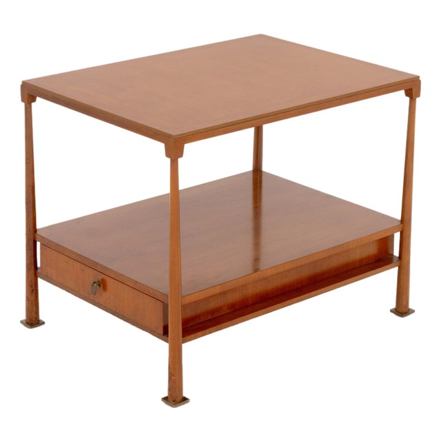 Mid-Century Modern Teak Two-Tier End Table For Sale