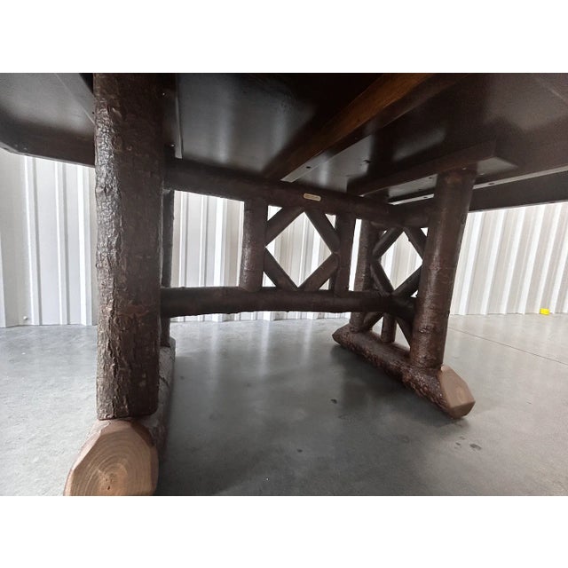 LaLune Rustic Trestle Dining Table For Sale - Image 14 of 17