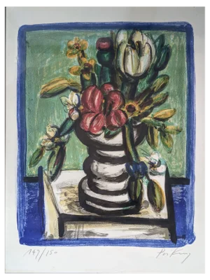 Franz Priking, Still Life with Flowers, 1960s-1970s, Hand-Signed Lithograph