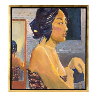"American Geisha" - Figurative Portrait in Oil on Linen by Patricia Gren Hayes For Sale