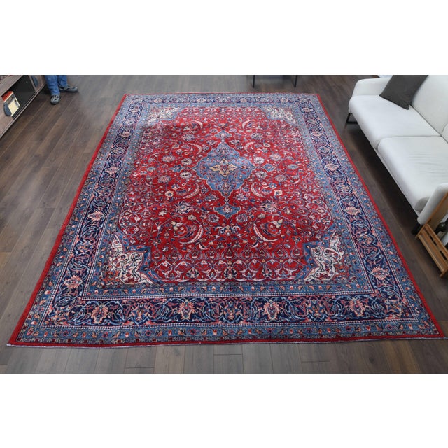 Vintage Persian Hand-Knotted area rug is a semi-antique vintage area rug. The '70s Eastern region of Anatolian's unique...