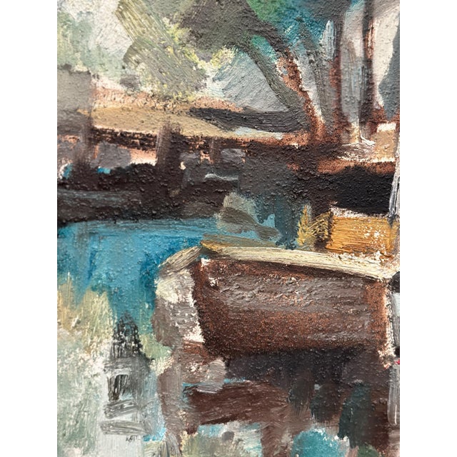 Dag Björn Hellsing, Harbour Motif, 1960s, Oil on Panel, Framed For Sale - Image 8 of 18