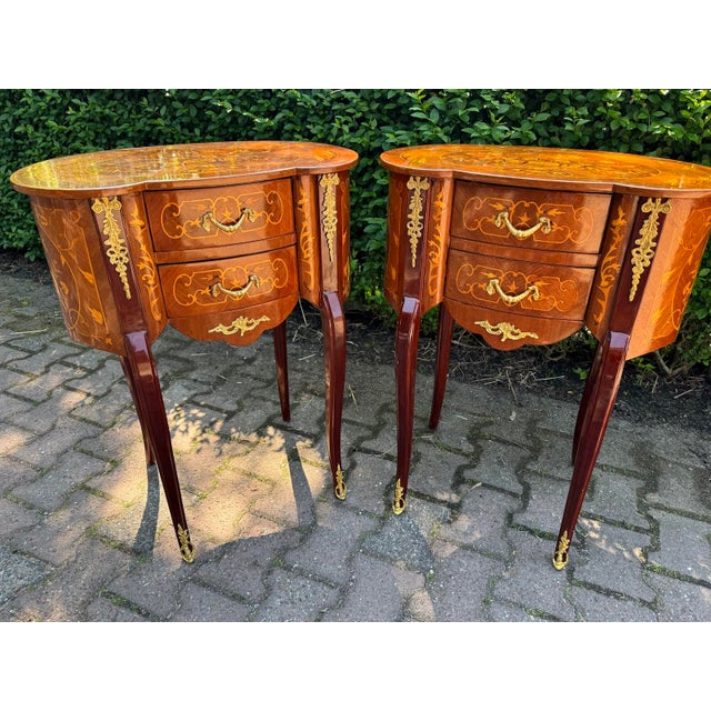 1980 French Louis XVI Mahogany Bronze Commodes - Pair For Sale - Image 15 of 15