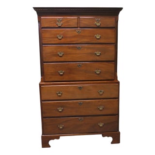 Early Victorian Mahogany Chest on Chest, 1860 For Sale