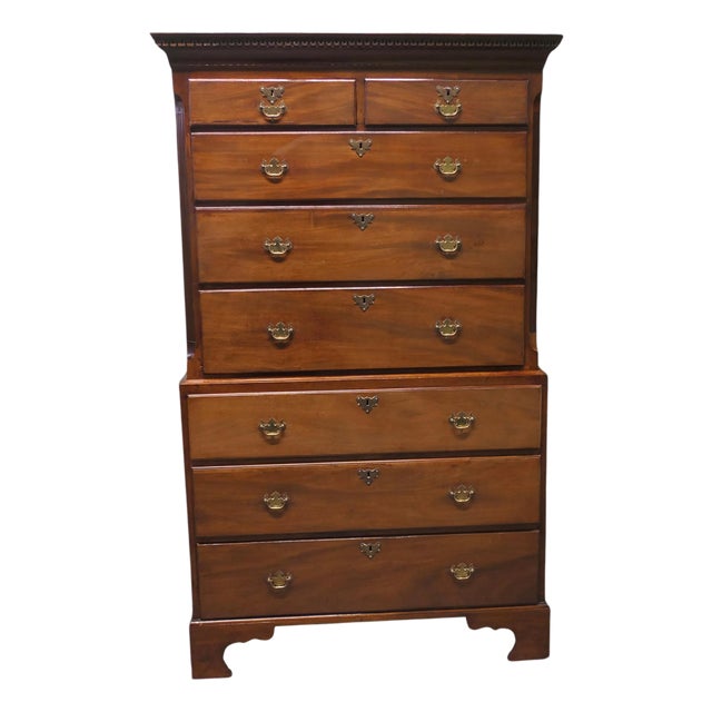 Early Victorian Mahogany Chest on Chest, 1860 For Sale