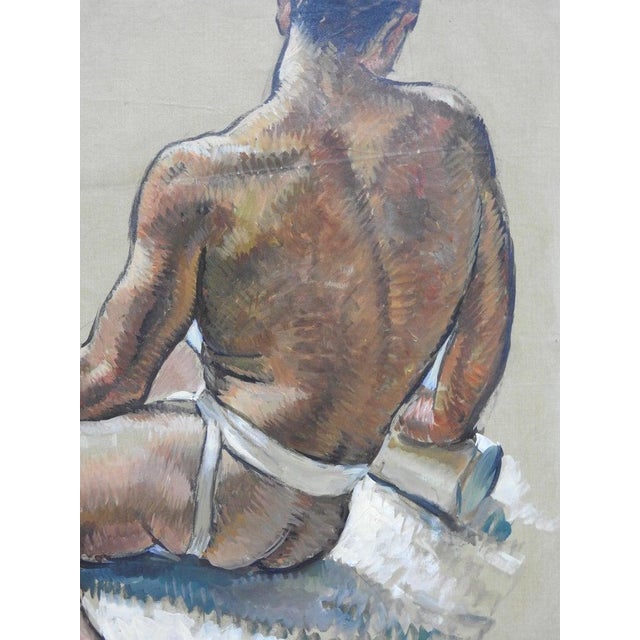 Art Deco Robert Whitmore Oil Painting Male Portrait For Sale - Image 3 of 6