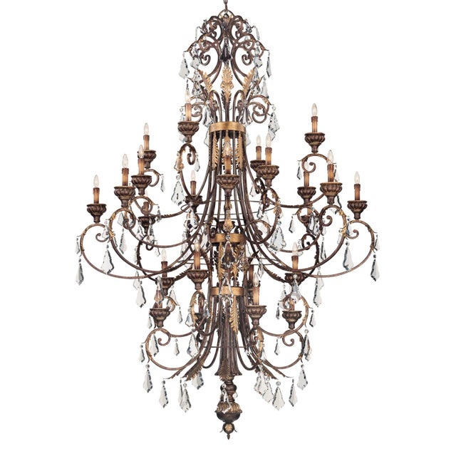 Metal Large Foyer Chandelier For Sale - Image 7 of 7
