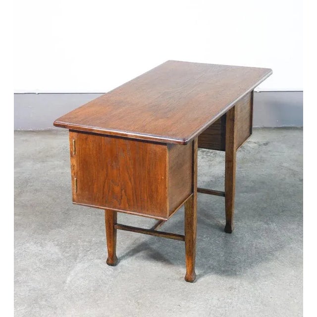 Oak Desk with Compartments, Early 1900s For Sale - Image 16 of 18