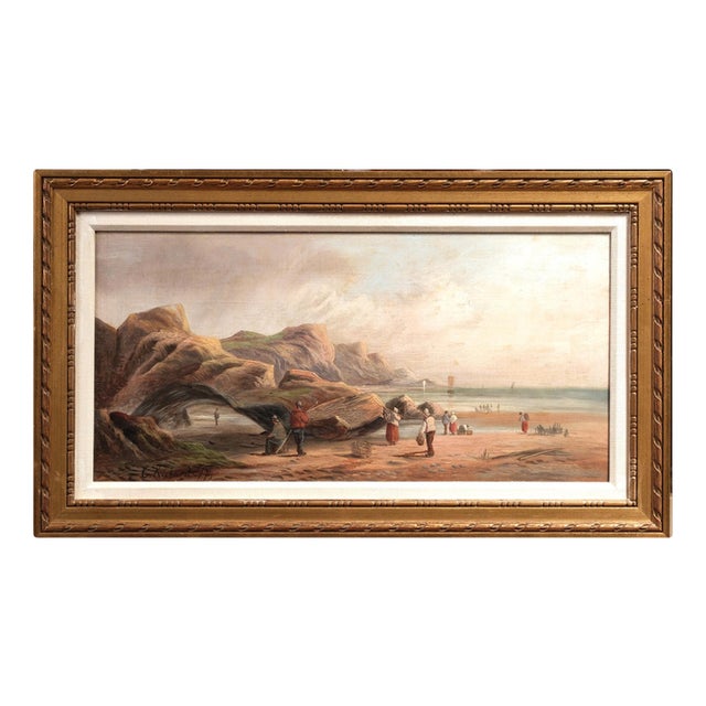 Charles Richards, Bretonische Küste, Oil on Canvas For Sale