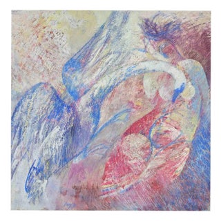 Sebastiano Sanguigni, Leda and the Swan, Oil Painting, 1980s For Sale