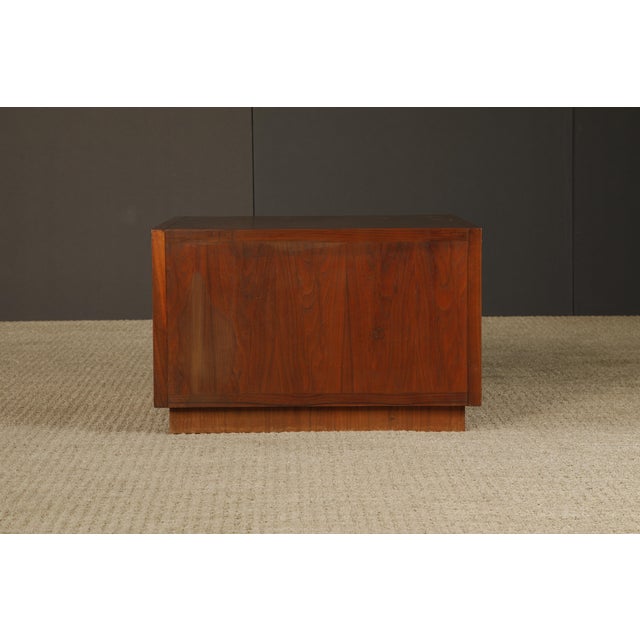 Vintage Mid-Century Brutalist Style End Table Wood Cabinet by Lane For Sale In Los Angeles - Image 6 of 18