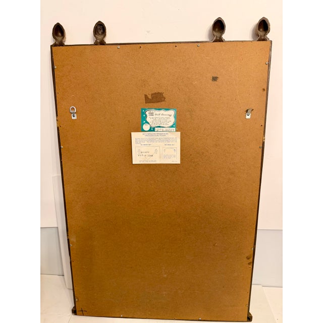 Chinese Chippendale Style Faux Bamboo Greek Key Gold Wall Mirror For Sale - Image 11 of 12