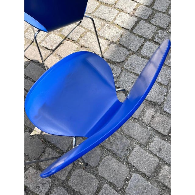 Series 7 Chairs in Royal Blue by Arne Jacobsen for Fritz Hansen, Set of 4 For Sale - Image 5 of 12