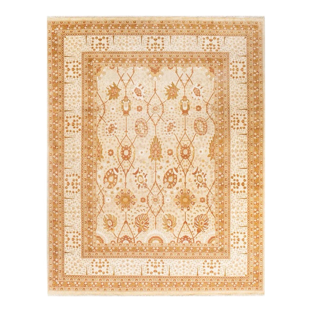 Mogul, One-of-a-Kind Hand-Knotted Area Rug in Ivory, 8' 2" x 10' 3" For Sale
