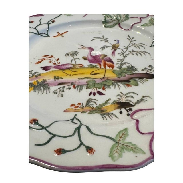 Traditional 1970s Pasargad DC Decorative Port Royal Bird Peacock Cherry Blossom Leaf Plate Tropical Plates For Sale - Image 3 of 4