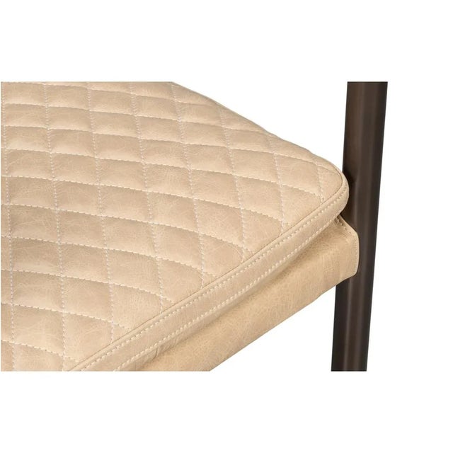 Mid-Century Modern Leather Armchair - Cappuccino Cream For Sale - Image 4 of 12