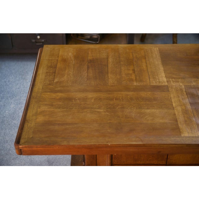 Oak Table by Charles Dudouyt, 1950s For Sale - Image 9 of 11