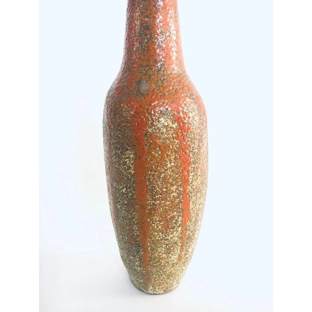 Midcentury Studio Pottery Tall Thick Glazed Vase, 1960s For Sale - Image 10 of 10