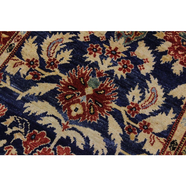1990s Shabby Chic 1990's Ziegler Blue/Rust Wool Runner Rug- 2'9'' X 12'8'' For Sale - Image 5 of 10