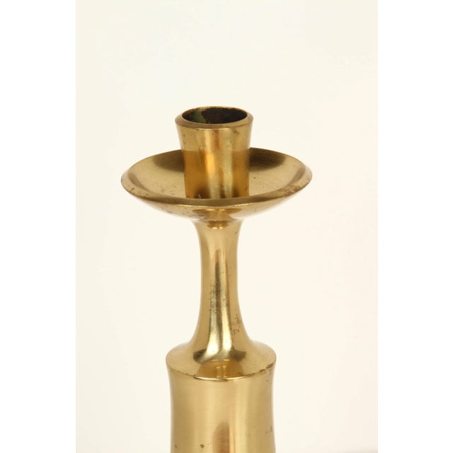 1950s Jens Quistgaard Brass Candlesticks for Dansk - a Pair For Sale - Image 10 of 11